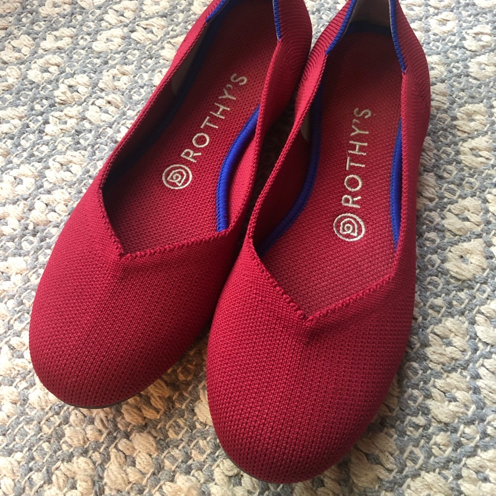 Rothy’s Scooter Red Round Toe Flats